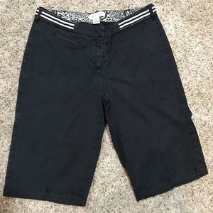 White House Black Market black Bermuda shorts